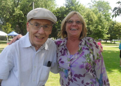 2 long time volunteers _ former board members — at volunteer picnic