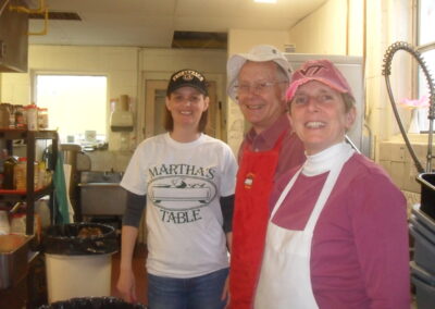 Volunteers in the kitchen